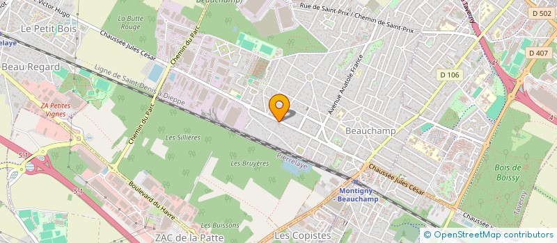 localisation de l'entreprise MCCM  BEAUCHAMP