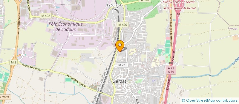 localisation de l'entreprise MCE RIBEIRO  GERZAT