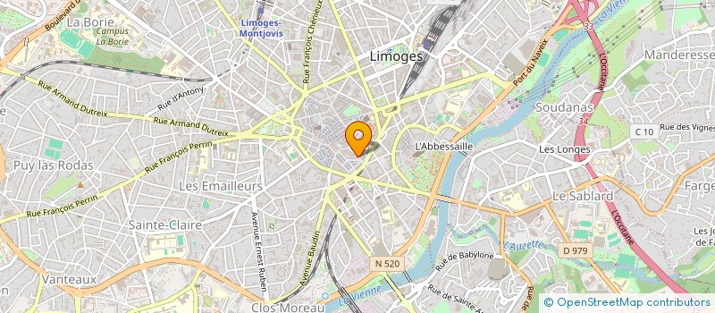 localisation de l'entreprise MCG à LIMOGES