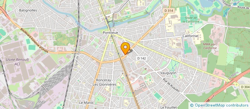 localisation de l'entreprise MCG BAT  LE MANS