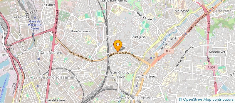 localisation de l'entreprise MCG TELECOM à MARSEILLE