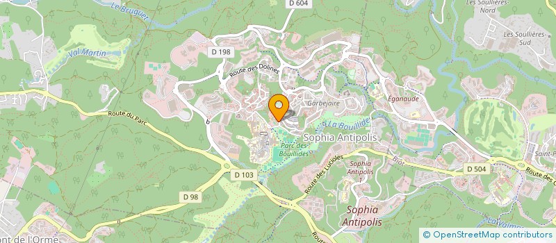 localisation de l'entreprise MCI COMMUNICATION à VALBONNE