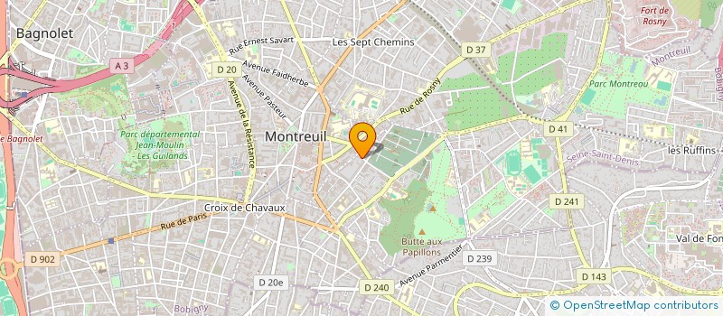 localisation de l'entreprise MCI MARBRES ET CARRELAGES D IVRY à MONTREUIL