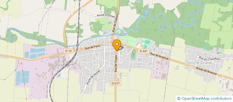localisation de l'entreprise MCJ à ARCIS-SUR-AUBE