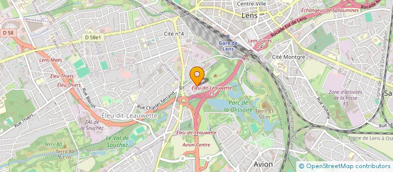 localisation de l'entreprise MCJ P2  LENS