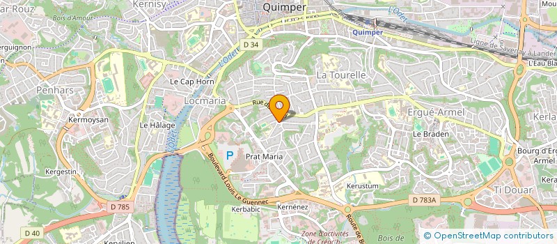 localisation de l'entreprise MCJN à QUIMPER