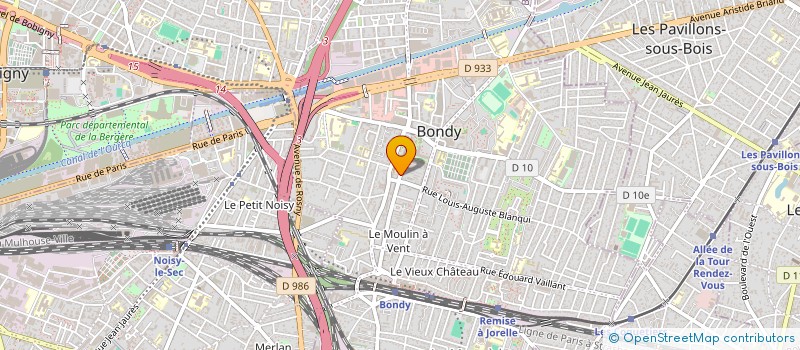 localisation de l'entreprise MCL COIFFURE  BONDY