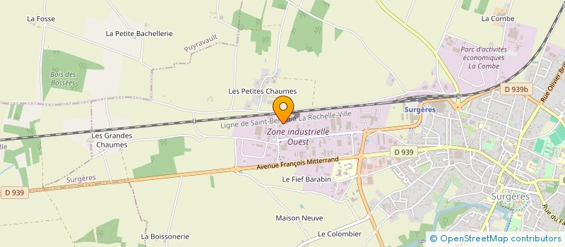localisation de l'entreprise MCM à SURGERES