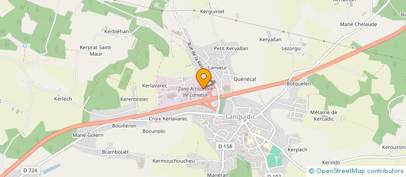 localisation de l'entreprise MCM MENUISERIE à LANGUIDIC