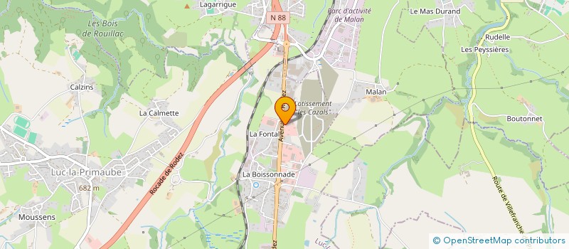 localisation de l'entreprise MCP FINANCES  ONET LE CHATEAU