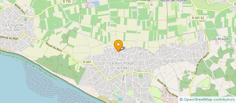 localisation de l'entreprise MCP - MAISON COURTAGE & PATRIMOINE  LE BOIS-PLAGE-EN-RE