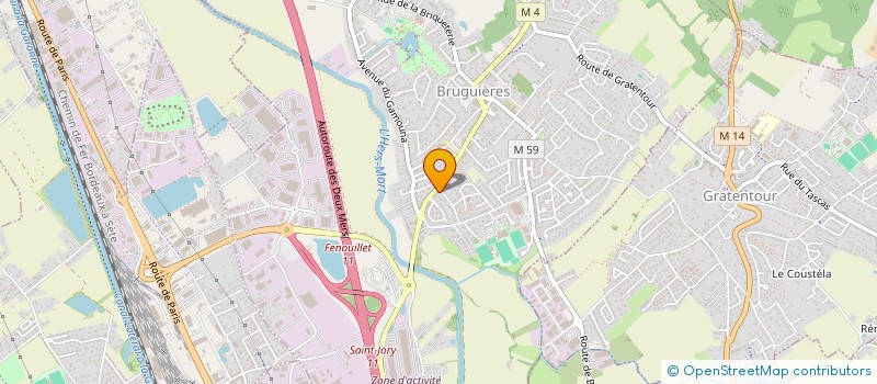 localisation de l'entreprise MCP PIZZA  BRUGUIERES