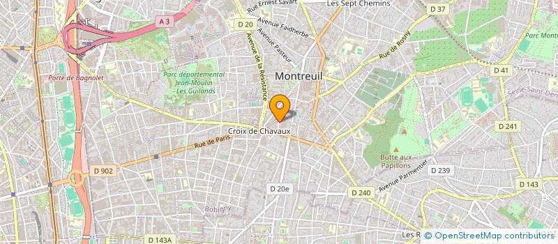 localisation de l'entreprise MCP PRODUCTIONS à MONTREUIL