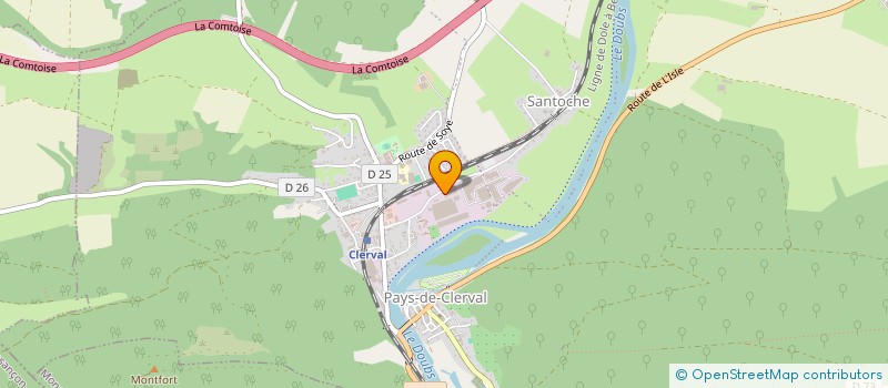 localisation de l'entreprise MCPP CLERVAL à PAYS-DE-CLERVAL