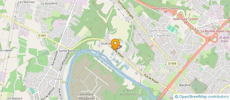 localisation de l'entreprise MCPRO à SAINT-YRIEIX-SUR-CHARENTE