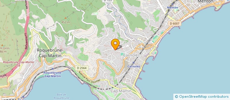 localisation de l'entreprise MCR CONSEIL à ROQUEBRUNE-CAP-MARTIN