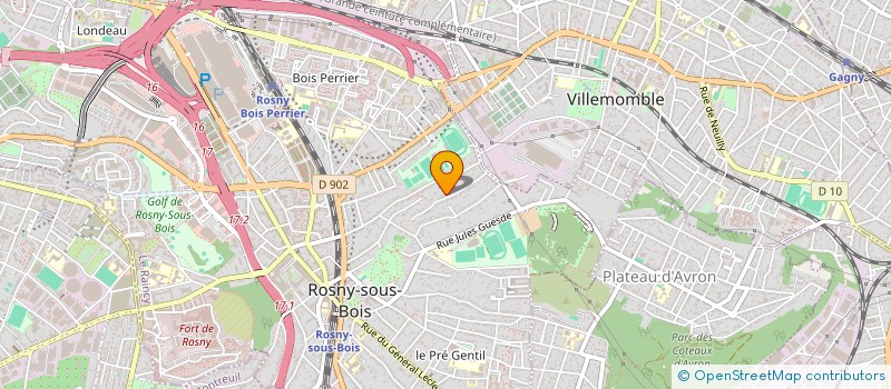 localisation de l'entreprise MCR PLOMBERIE à ROSNY-SOUS-BOIS