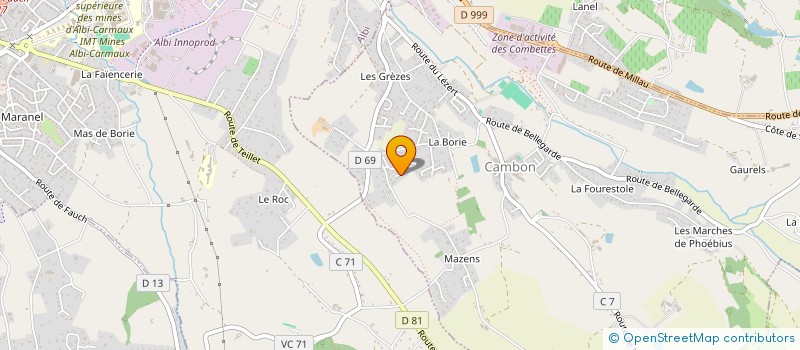 localisation de l'entreprise MCRA  CAMBON