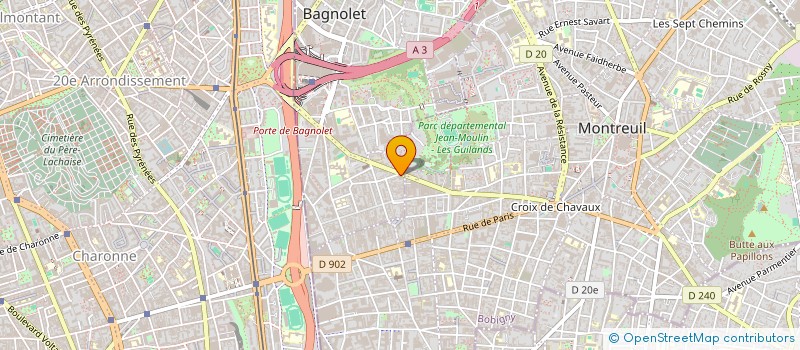 localisation de l'entreprise MCRP à BAGNOLET