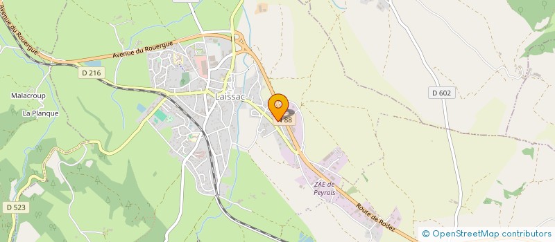 localisation de l'entreprise MCS  LAISSAC-SEVERAC L'EGLISE