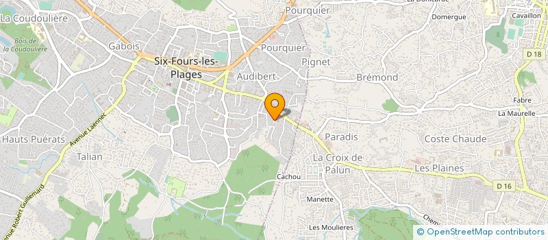 localisation de l'entreprise MCS BOULANGERIE à SIX-FOURS-LES-PLAGES