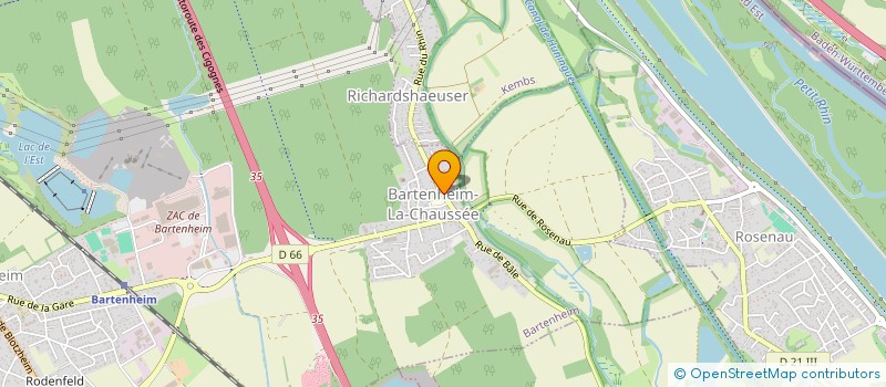 localisation de l'entreprise MCT 68  BARTENHEIM