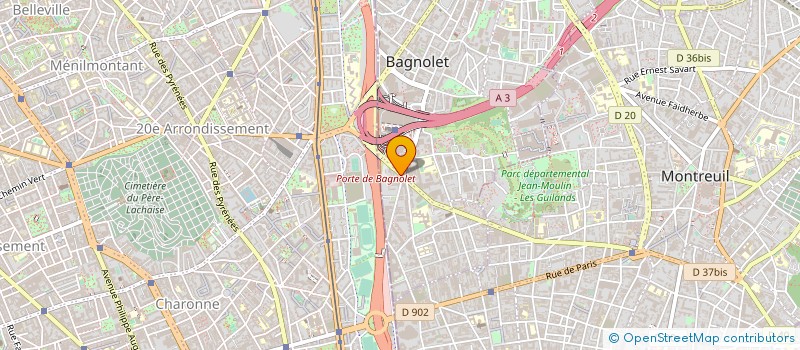 localisation de l'entreprise MCV BAT à BAGNOLET