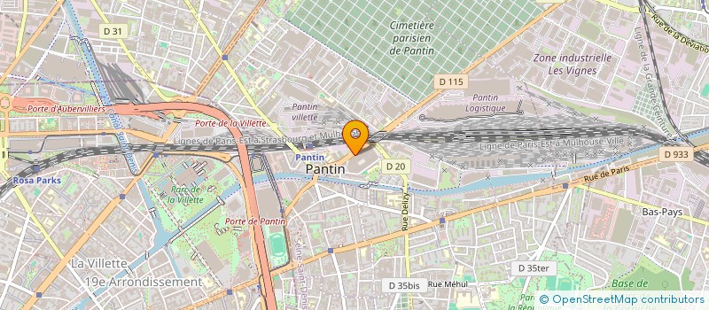 localisation de l'entreprise MCV FORMALITES  PANTIN