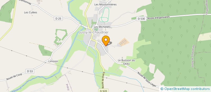 localisation de l'entreprise MD  JUSSY-LE-CHAUDRIER