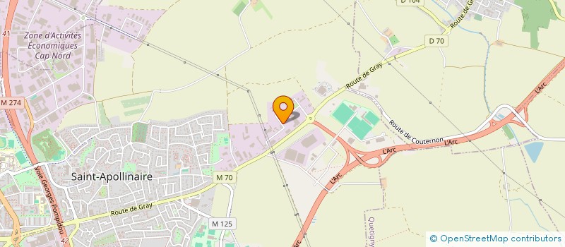 localisation de l'entreprise MD BAT à SAINT-APOLLINAIRE