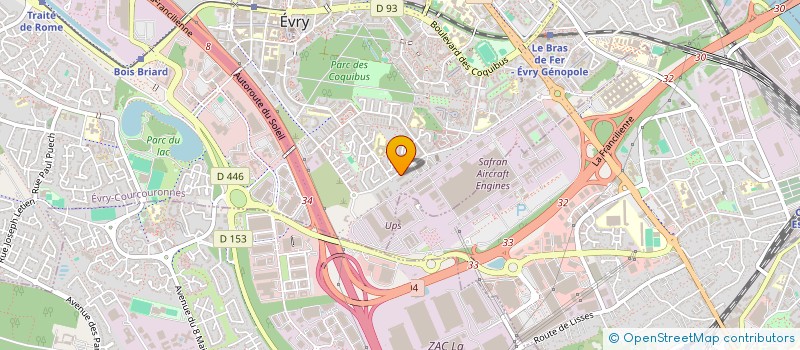 localisation de l'entreprise MD BATIMENT à EVRY-COURCOURONNES