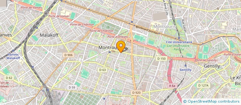 localisation de l'entreprise MD CONSULTANT à MONTROUGE