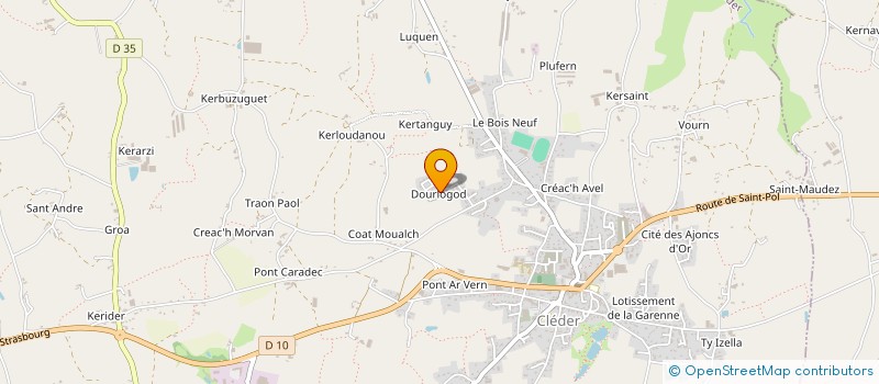 localisation de l'entreprise MD COUVERTURE à CLEDER