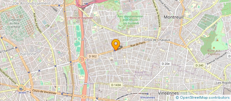 localisation de l'entreprise MD DISTRIBUTION  MONTREUIL