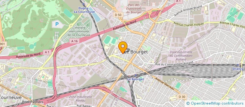 localisation de l'entreprise MD ELEC à LE BOURGET