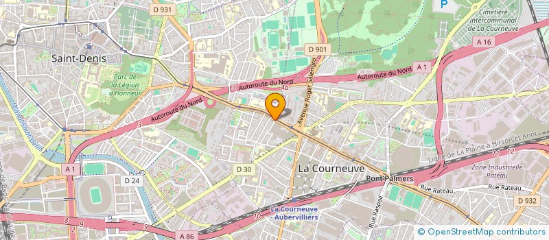 localisation de l'entreprise MD GESTION à LA COURNEUVE