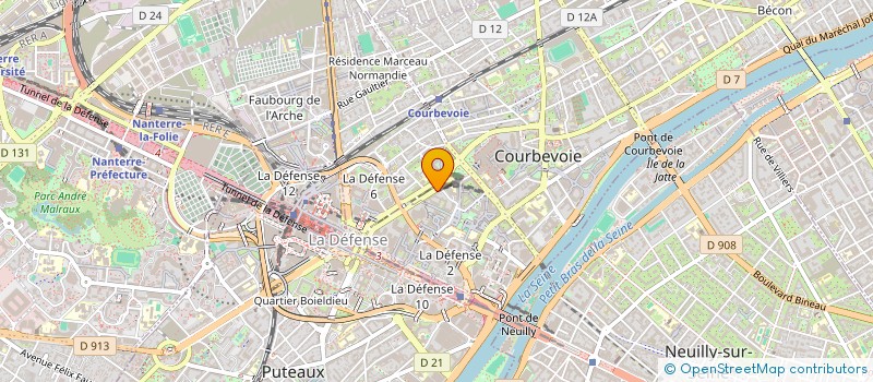 localisation de l'entreprise MD INSTITUT à COURBEVOIE