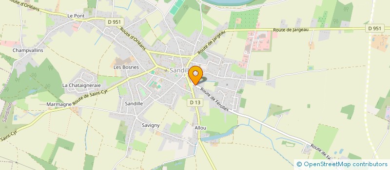 localisation de l'entreprise MD INVEST à SANDILLON