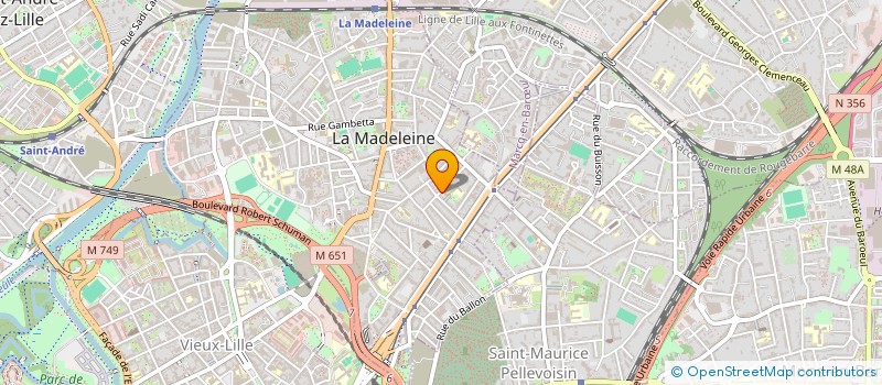 localisation de l'entreprise MD INVEST à LA MADELEINE