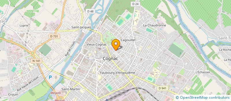 localisation de l'entreprise MD OPTIQUE à COGNAC