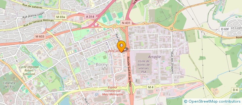 localisation de l'entreprise MD PRODUCTION  METZ