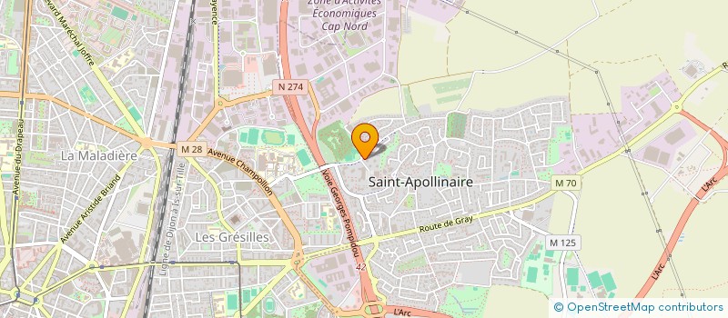 localisation de l'entreprise MD RENOVATION à SAINT-APOLLINAIRE