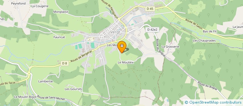 localisation de l'entreprise MD TP  VERGT