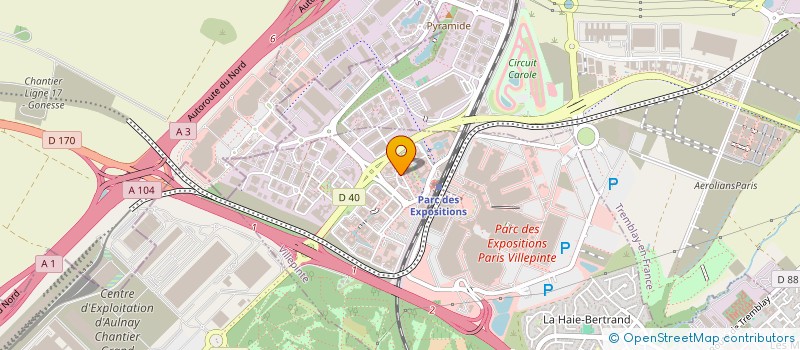 localisation de l'entreprise MD1 SERVICES à VILLEPINTE