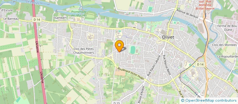 localisation de l'entreprise MD2M à OLIVET