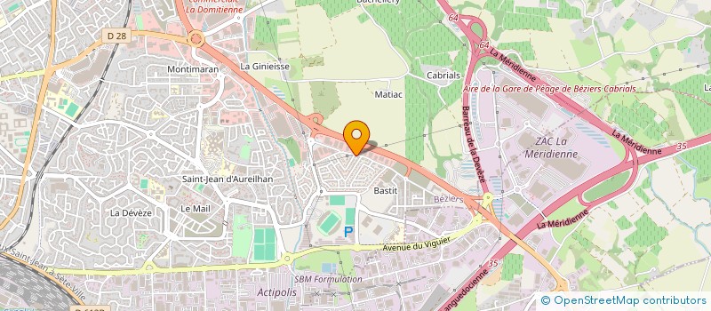localisation de l'entreprise MDA à BEZIERS