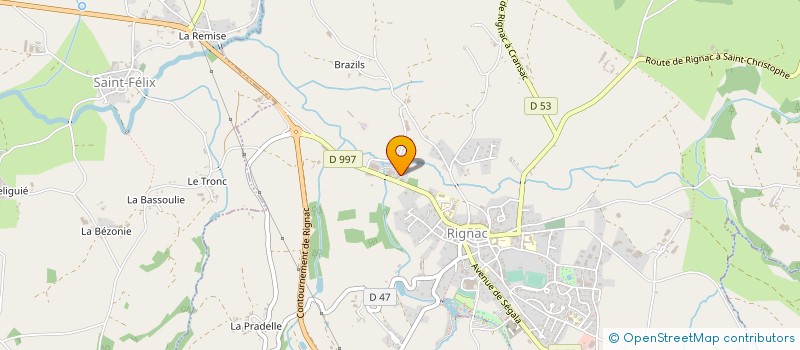 localisation de l'entreprise MDB 3  RIGNAC