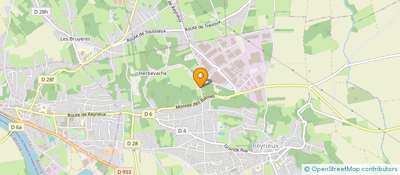 localisation de l'entreprise MDB REYRIEUX à REYRIEUX
