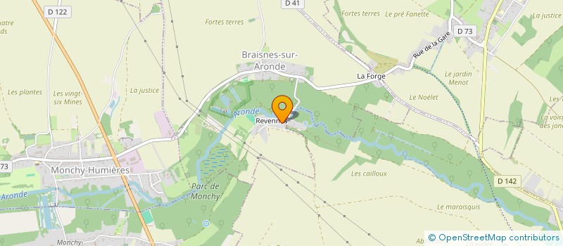 localisation de l'entreprise MDBV CREATION à BRAISNES-SUR-ARONDE