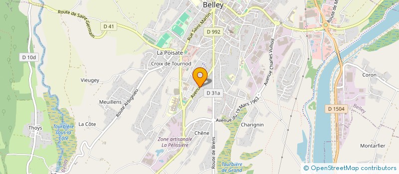 localisation de l'entreprise MDD CONSEIL à BELLEY